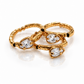 Conjunto de Anéis Gotas